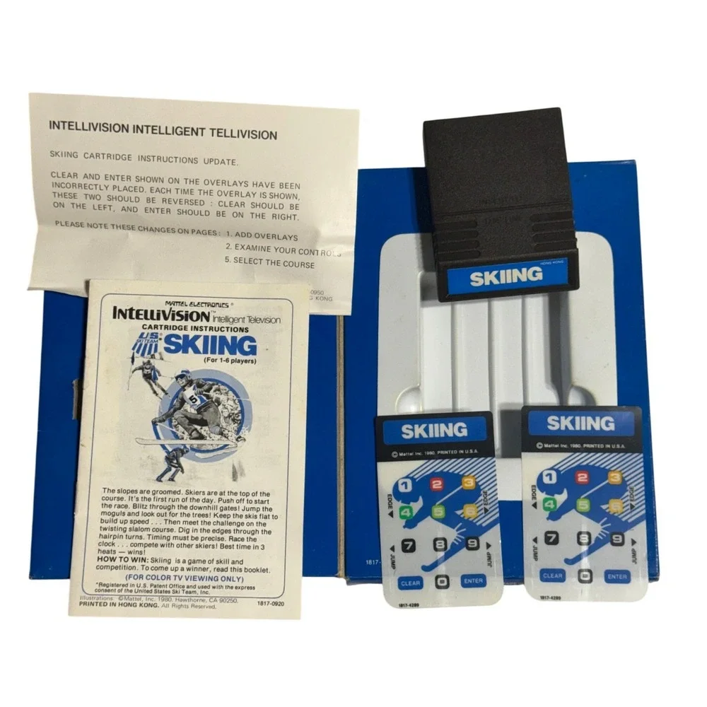 Mattel Electronics Skiing Intellivision Game CIB Vintage‎